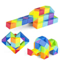 Miniatyrbild 2 av 6: 36 Segment Magisk Orm Multi-Färg 3D Pussel Fidget Leksaker Fidge Kub Twist Transformerbar Barn Pussel 36 Speed