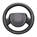 Miniatyrbild 1 av 4: Aosrrun handsydd svart läder rattöverdrag för Citroen Triumph gammal C4 C-quatre bilstyling
