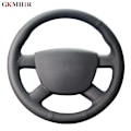 Miniatyrbild 1 av 6: Artificia läder handsydd svart rattöverdrag för Ford Kuga 2008-2011 Focus 2 2005-2011 C-Max 2007-2010 Transit