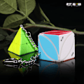 Miniatyrbild 5 av 6: Mini 3X3 Nyckelring Kub Fidget Leksaker Cubo Magico Pussel Ivy Nyckelring Stickerless Pyraminx Nyckelring pyraminx keychain