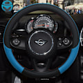 Miniatyrbild 1 av 6: 100% Dermay Märkesläder Rattöverdrag för Mini Cooper R56 Clubman Countryman Clubvan Coupé Biltillbehör Blue