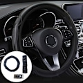 Miniatyrbild 5 av 6: 3 färger halkfri rattöverdrag flätad rattöverdrag cubre volante andningsbar bilrattöverdrag biltillbehör black