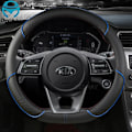 Miniatyrbild 1 av 6: Mikrofiberläder rattöverdrag för Kia Ceed Xceed Ceed SW Pro_ceed GT biltillbehör interiör D shape Blue