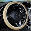Miniatyrbild 1 av 6: Rattstyrningsöverdrag flätad på rattöverdraget cubre auto bilrattöverdrag biltillbehör rattöverdrag beige