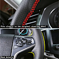 Miniatyrbild 5 av 6: Skräddarsydd mikrofiberläder DIY rattöverdrag för Kia Carnival IV 2021 2022 2023 Volant biltillbehör interiör