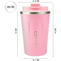 Miniatyrbild 2 av 4: Isolerad Mugg - Rostfritt Stål - 380 ml - Läcksäker - BPA-fri - Rosa pink