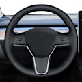 Miniatyrbild 1 av 6: Rattöverdrag i mockaläder för Tesla Model 3 2015-2021 Model Y 2019-2021 Style 13