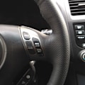 Miniatyrbild 5 av 6: Lqtenleo svart PU konstläder handsydd rattöverdrag för Honda Accord 7 2002-2007 Acura TSX 2002-2007