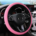 Miniatyrbild 5 av 6: Rattstyrningsöverdrag flätad på rattöverdraget cubre auto bilrattöverdrag biltillbehör rattöverdrag beige