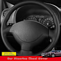 Miniatyrbild 2 av 6: Skräddarsydd mikrofiberläder rattöverdrag för Suzuki Jimny 2005 2006 2007 2008 2009 2010 2011 2012 2013 bilinteriör