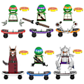 Miniatyrbild 2 av 2: 6-pack TMNT Mini Actionfigurer Ninja Turtles Lego Leo Raph Don Dockor Samla Byggklossar MOC DIY Leksaker för Barn 6pcs