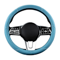 Miniatyrbild 3 av 6: Motocovers bil anti-halk läder rattöverdrag universell bil ratt skyddande överdrag mode stil 38cm rosa blue