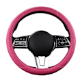 Miniatyrbild 1 av 6: Motocovers bil anti-halk läder rattöverdrag universell bil ratt skyddande överdrag mode stil 38cm rosa peach