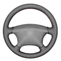 Miniatyrbild 2 av 6: Svart PU konstläder rattöverdrag för Citroen Xsara Picasso Berlingo 2001-2010 C5 2001-2006 Peugeot Partner 2003-2008 Red Marker