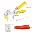 Miniatyrbild 2 av 4: 801 st Nivelleringsdistanser Nivelleringssystem Distanser, 1,5 mm Basplattnivellerare