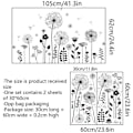 Miniatyrbild 3 av 4: Svarta Maskrosblommor Väggdekaler Växter Självhäftande Väggdekor För Vardagsrum Sovrum Kök Kontor Barnrumsinredning Black
