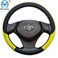 Miniatyrbild 1 av 6: 100% Dermay-märkes läder sportbil rattöverdrag för Toyota CHR C-HR biltillbehör Yellow