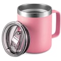 Miniatyrbild 1 av 4: 12Oz Rostfri Stål Isolerad Kaffemugg, Dubbelväggig Vakuum Resemugg Rosa