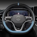 Miniatyrbild 3 av 6: D-format rattöverdrag för VW Sharan Passat Caddy Touran Tiguan 2015-2021 Teramont Atlas T-Roc T-Cross 2017-2021 PINK