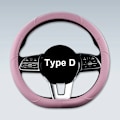 Miniatyrbild 1 av 6: Motocovers bil anti-halk läder rattöverdrag universell bil ratt skyddande överdrag mode stil 38cm rosa Type D pink