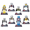 Miniatyrbild 1 av 6: 8-pack Deformationsrobotar Actionfigurer Byggklossar Set Transformerbilar Klossleksak för Barn Födelsedagspresenter för Pojkar 8pcs