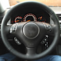 Miniatyrbild 3 av 6: Lqtenleo svart PU konstläder handsydd rattöverdrag för Honda Accord 7 2002-2007 Acura TSX 2002-2007