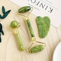Miniatyrbild 1 av 4: 3-i-1 Jade Roller och Gua Sha Presentkit, Roller med Ögonmassagerare, för Hudvård