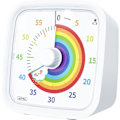Miniatyrbild 1 av 4: Timer Skrivjobb Tidshanterare Visualisering Kronograf Timer Barn 60 Minuter Nedräkning Vit Regnbåge