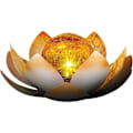 Miniatyrbild 1 av 4: Lotusblomma Sollampa, Solcellslampa Utomhus, Vattentät Led Spräckt Glob Glasblomma Lampa[H1812]
