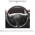 Miniatyrbild 2 av 6: Lqtenleo svart PU konstläder handsydd rattöverdrag för Honda Accord 7 2002-2007 Acura TSX 2002-2007