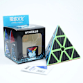 Miniatyrbild 1 av 6: Mfjs Kolfiber Sticker Magic Cube 2X2 3X3 4X4 5X5 Positiv Kub Pyrimid Megaminx Cubo Magico För Barn Present Leksak pyramid