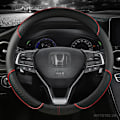 Miniatyrbild 3 av 6: Mikrofiberläder rattöverdrag för Honda Civic CRV XRV Accord 2016 ~ 2019 2021 10:e generationen, högkvalitativa biltillbehör WHITE