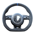 Miniatyrbild 5 av 6: Handsydda svarta mockarattöverdrag för Audi S1 8X S3 8V Sportback S4 B8 Avant S6 C7 S5 8T S7 G8 RS Q3 8U SQ5 8R style 3