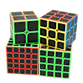 Miniatyrbild 3 av 6: Mfjs Kolfiber Sticker Magic Cube 2X2 3X3 4X4 5X5 Positiv Kub Pyrimid Megaminx Cubo Magico För Barn Present Leksak pyramid
