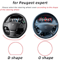 Miniatyrbild 6 av 6: Rattstyrningsöverdrag i mikrofiberläder + kolfiber för Peugeot Expert Traveller Tepee Van - Högkvalitativa biltillbehör O shape- Red
