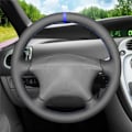 Miniatyrbild 1 av 6: Svart PU konstläder rattöverdrag för Citroen Xsara Picasso Berlingo 2001-2010 C5 2001-2006 Peugeot Partner 2003-2008 Blue Marker