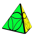 Miniatyrbild 3 av 6: Coin Pyraminx Magic Speed Cube Stickerless Professionella Fidget Leksaker Coin Pyramid Cubo Magico Pussel Stickerless