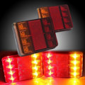 Miniatyrbild 1 av 4: X 12V 8Led Baklyktor Stoppindikator Bil Släpvagn Lastbil