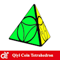 Miniatyrbild 2 av 6: Coin Pyraminx Magic Speed Cube Stickerless Professionella Fidget Leksaker Coin Pyramid Cubo Magico Pussel Black