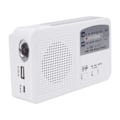 Miniatyrbild 1 av 4: Bärbar solcellsradio - Rui - Handvev - AM/FM - LED-belysning - Telefonladdare White
