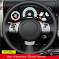 Miniatyrbild 2 av 6: Skräddarsydd DIY mikrofiberläder rattöverdrag för Toyota FJ Cruiser 2006 2007 2008 2009 2010 2011 2012 2013 2014