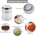 Miniatyrbillede 3 af 5: Krydderirystelse, rustfrit stål drysse shaker krydderi dispenser krydderiglas pulver shakers)