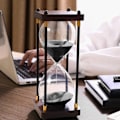 Miniatyrbild 2 av 5: Timglas, dekorativt trätimglas, stort timglas 60 minuter