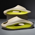Miniatyrbild 4 av 5: Mjuka Tofflor Slider Sandaler Skor Herr Dam Massage Tofflor Khaki 40/41 vit/röd vit/röd 40/41