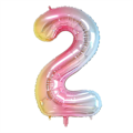 Miniatyrbillede 1 af 5: Talballoner, 40 tommer store regnbue folie mylar heliumballoner til fødselsdagsfestgradient,2