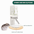 Miniatyrbilde 2 av 5: Hamster vannflaske for glasstank, dryppfri vannflaske for marsvin med justerbart stativ/holder, (4oz, hvit)