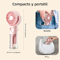 Miniatyrbild 6 av 7: Portabel Fläkt med Luftfuktare Mini Handhållen USB Uppladdningsbar med Vattenspray Dimfläkt Endast Kylning Fyra Hastigheter