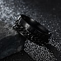 Miniatyrbillede 3 af 8: Populær vikingebogstaver rustfrit stål ring kæde titan stål ring ring nordisk stil