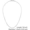 Miniatyrbillede 2 af 5: 12 stk. sølvbelagte 1,2 mm slangekæder: 45 cm kæder med karabinlås til smykkefremstilling