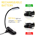 Miniatyrbilde 8 av 9: BekaTech 7 LED leselampe med 3 lysfarger, svart